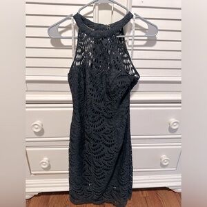 Black Lace Lilly Pulitzer cocktail dress